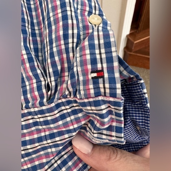 Men’s Button Up Tommy Hilfiger Dress Shirt Size Small Slim Fit Long Sleeve - Picture 9 of 9
